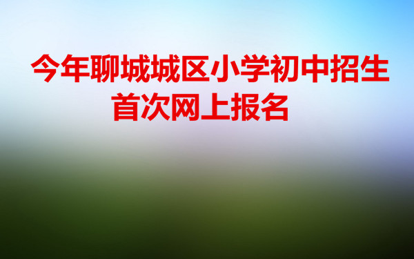 今年聊城城區(qū)小學(xué)初中招生首次網(wǎng)上報名