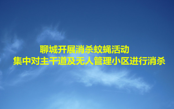 聊城開展消殺蚊蠅活動 集中對主干道及無人管理小區(qū)進(jìn)行消殺