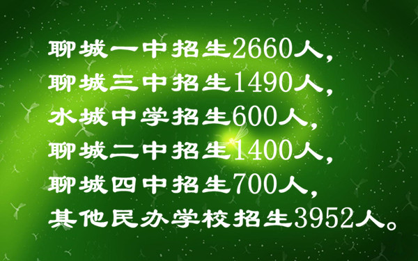 聊城:今年全市普通高中招生計(jì)劃3.6萬(wàn)人 聊城一中招2660人