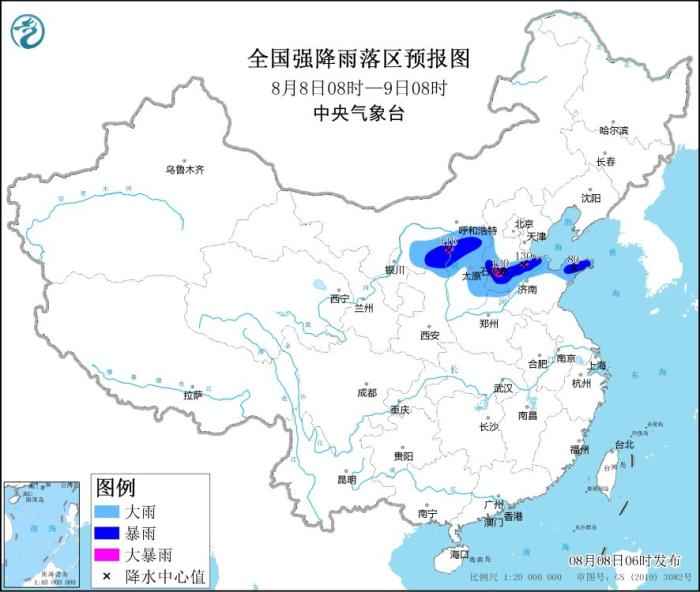 山西河北山東等地有較強(qiáng)降水 江漢江淮江南等地有持續(xù)性高溫