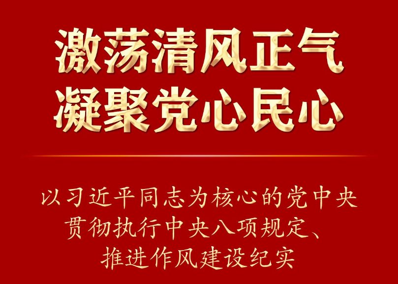 激蕩清風正氣 凝聚黨心民心——以習近平同志為核心的黨中央貫徹執(zhí)行中央八項規(guī)定、推進作風建設紀實