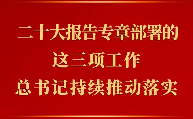 第一觀察 | 二十大報(bào)告專章部署的這三項(xiàng)工作，總書記持續(xù)推動(dòng)落實(shí)