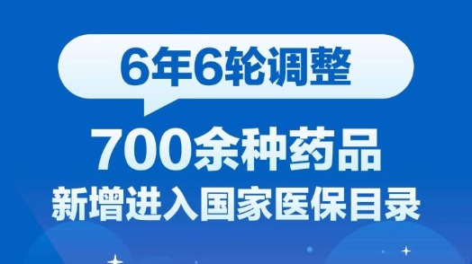 6年6輪調(diào)整！700余種藥品新增進(jìn)入國家醫(yī)保